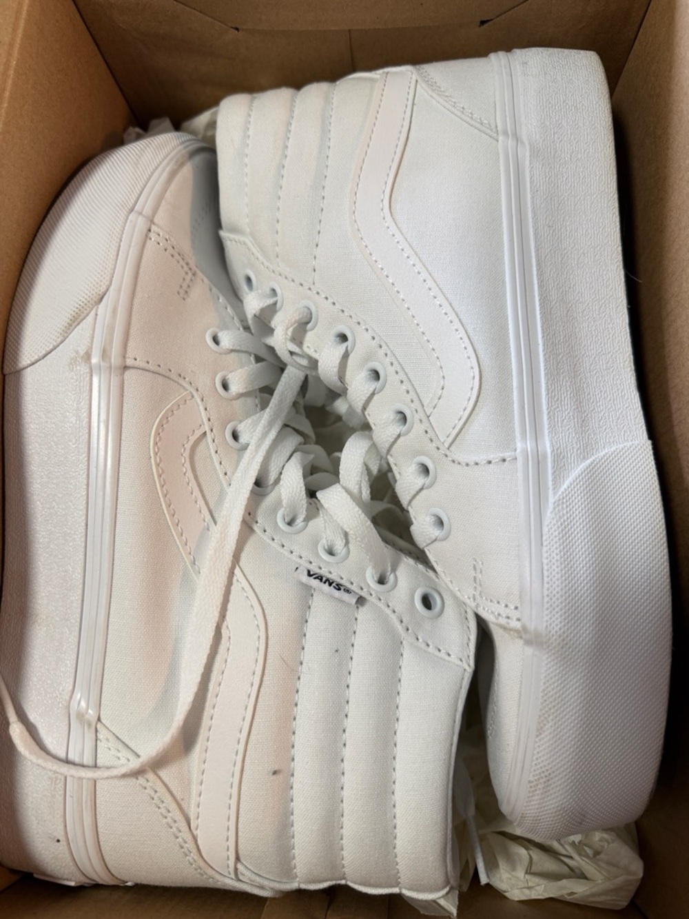Vans Filmore Hi Pla White Canvas Sneakers
